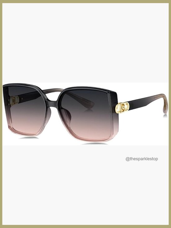 Oversized Square Wrap-Around Polarized Sunglasses with Nylon Lenses main image 7